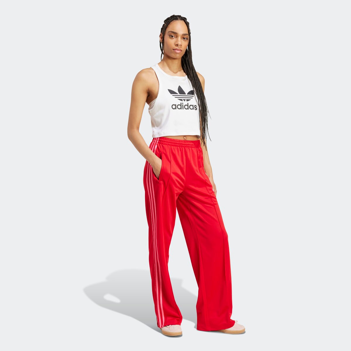 Calças de Mulher Adicolor Classic Firebird Loose Originals Vermelho-5