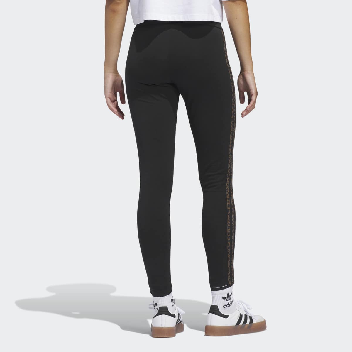 Leggings de Mulher Leopard 3 Faixas Originals Preto-2