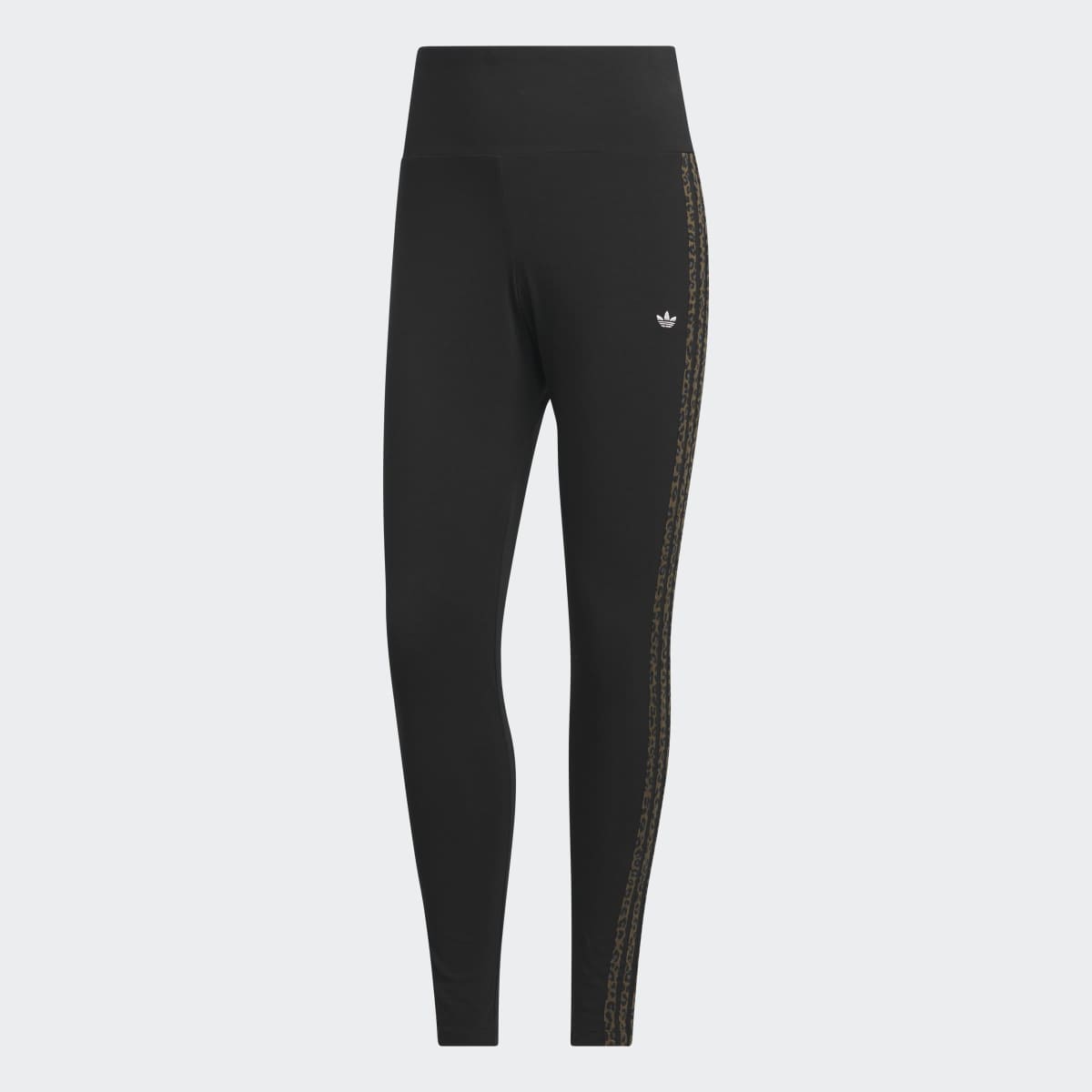 Leggings de Mulher Leopard 3 Faixas Originals Preto-4