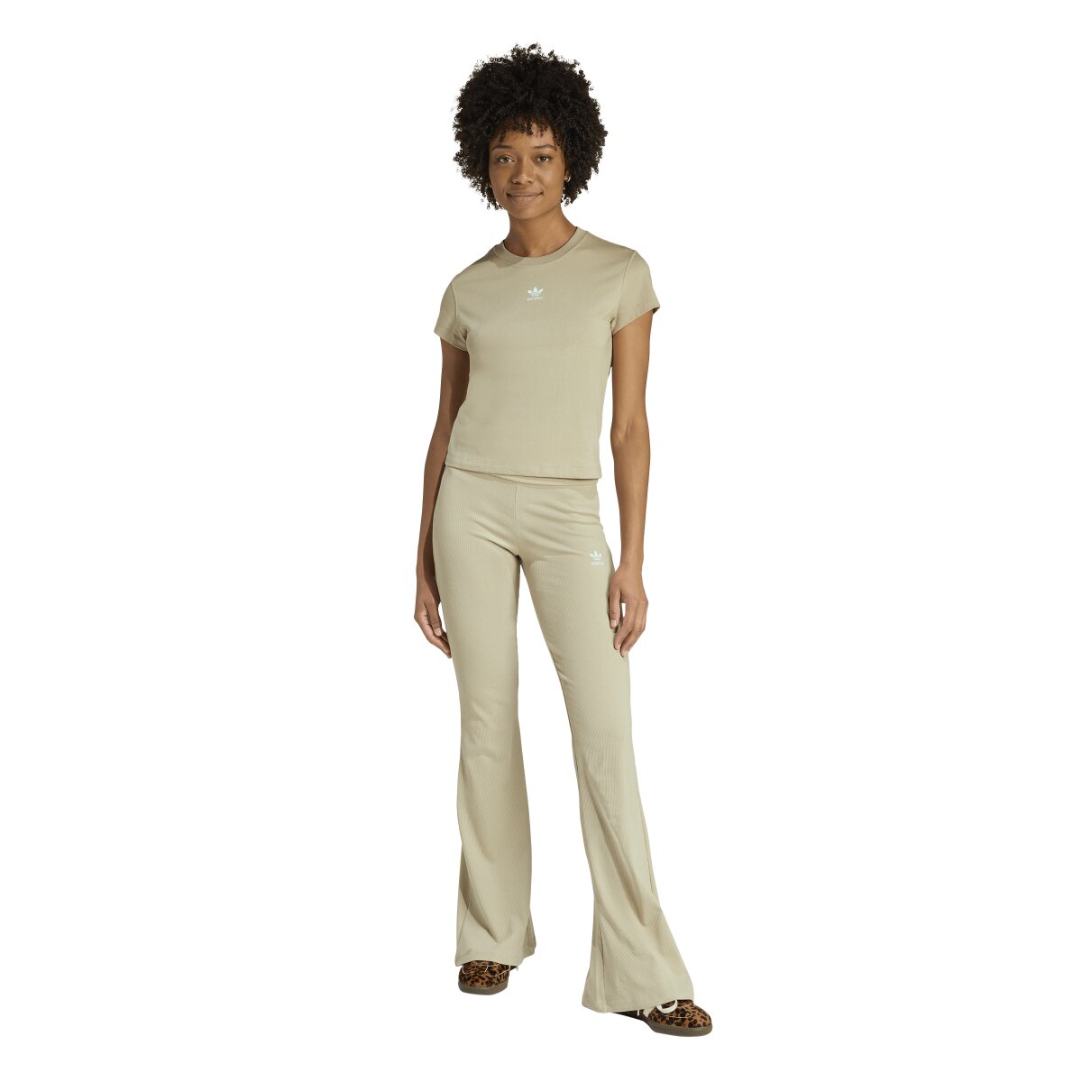 Leggings de Mulher Trefoil Essentials Bege-4