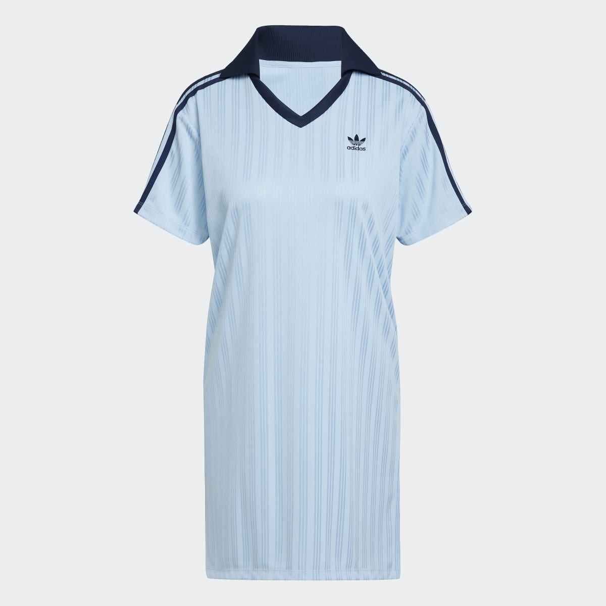 Vestido Adicolor Football Jacquard V-Neck Azul-6
