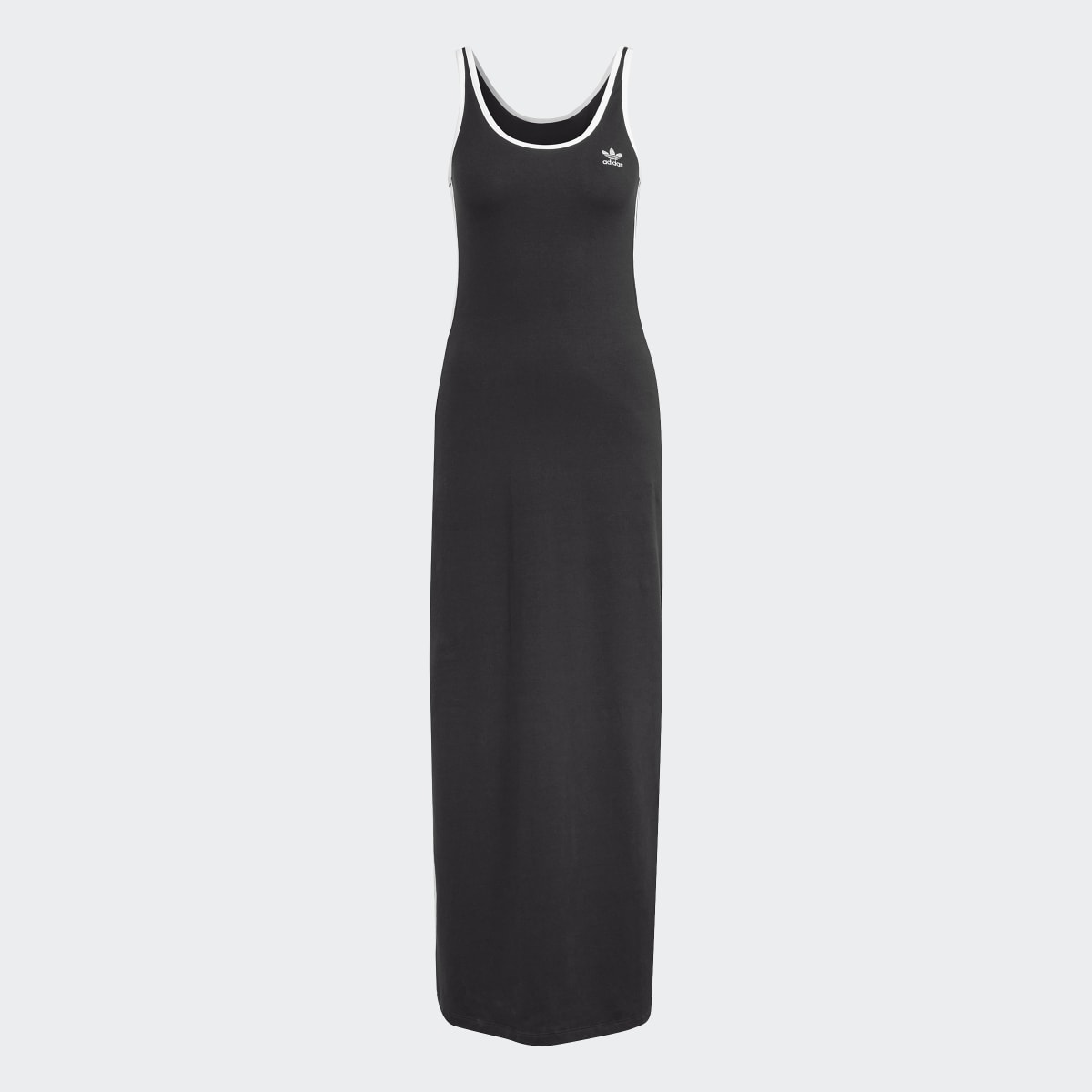Vestido de Alças Maxi Adicolor 3 Faixas Preto-6