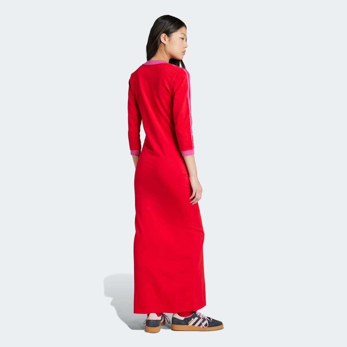 Vestido de Mulher Maxi Adicolor Classics 3 Faixas Originals Vermelho-2