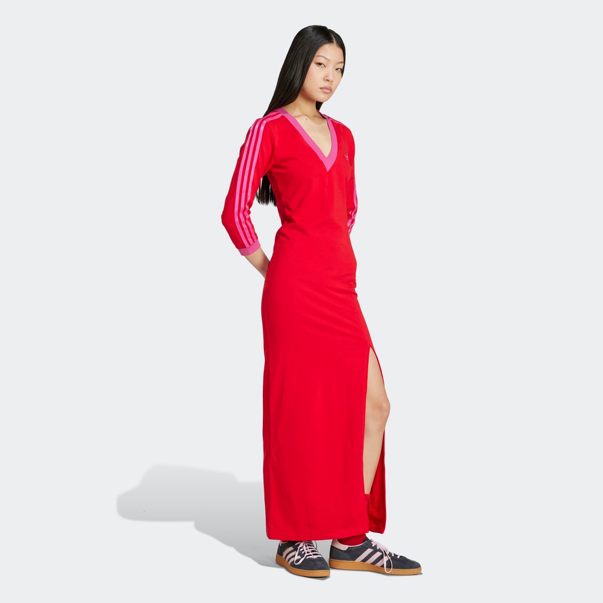 Vestido de Mulher Maxi Adicolor Classics 3 Faixas Originals Vermelho-3