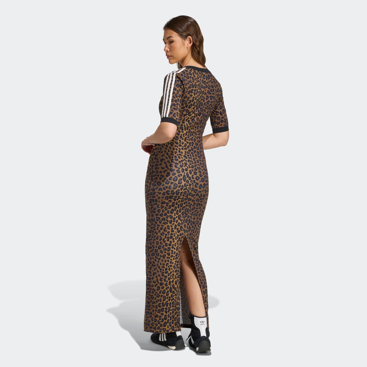 Vestido de Mulher Maxi Leopard V-Neck Originals Estampado-2