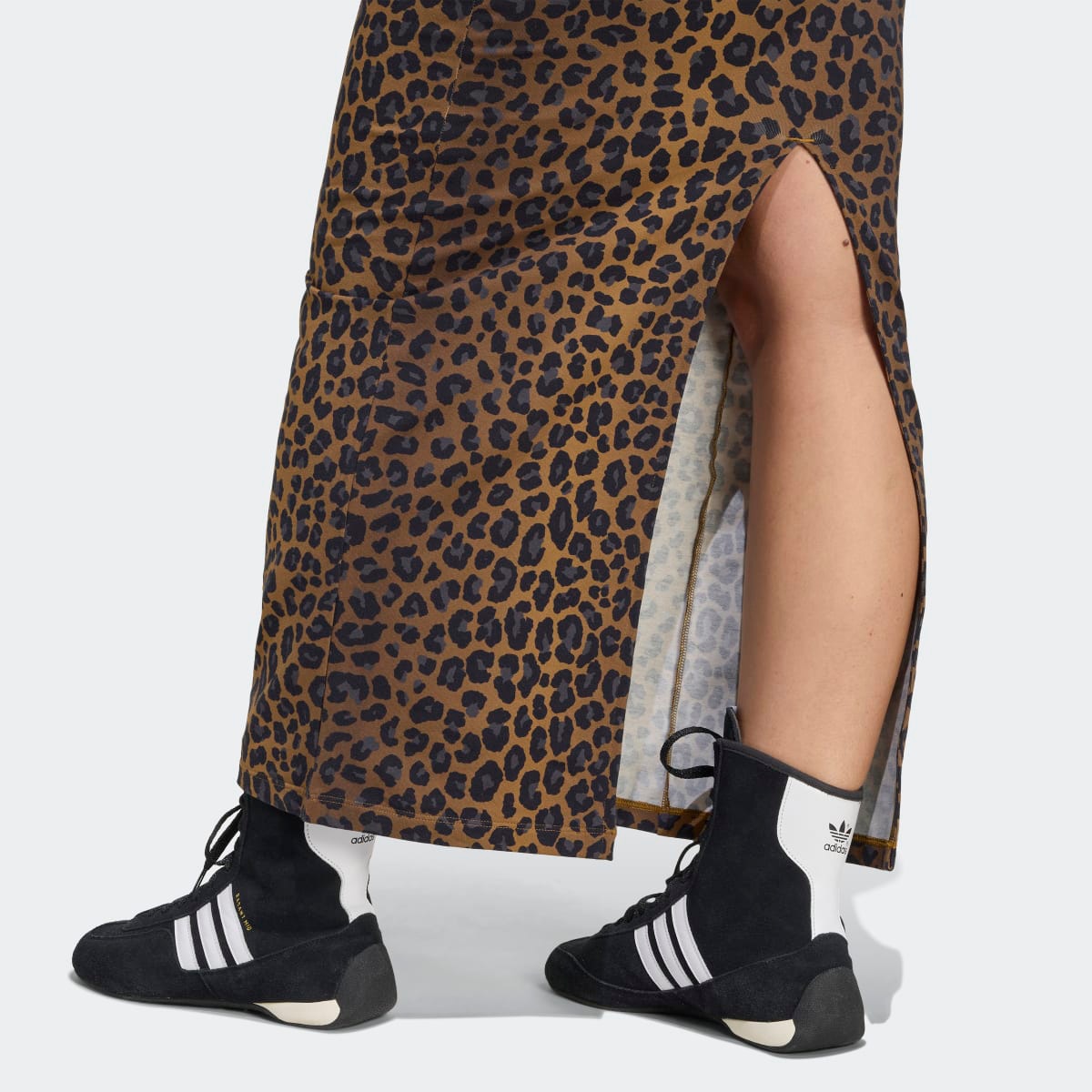 Vestido de Mulher Maxi Leopard V-Neck Originals Estampado-5