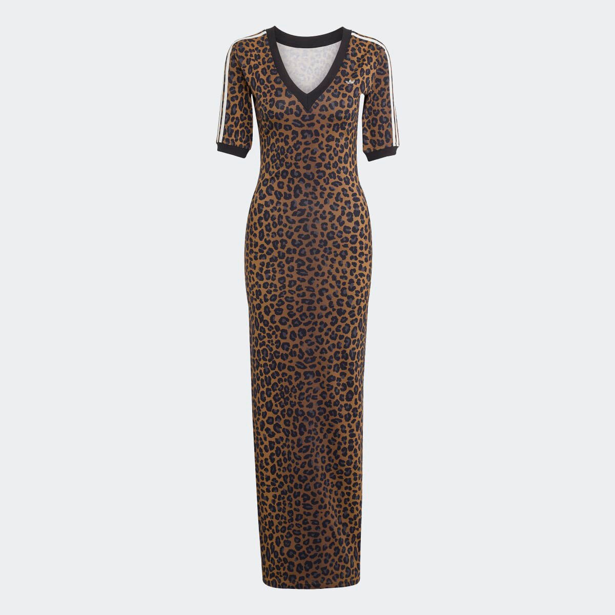 Vestido de Mulher Maxi Leopard V-Neck Originals Estampado-6