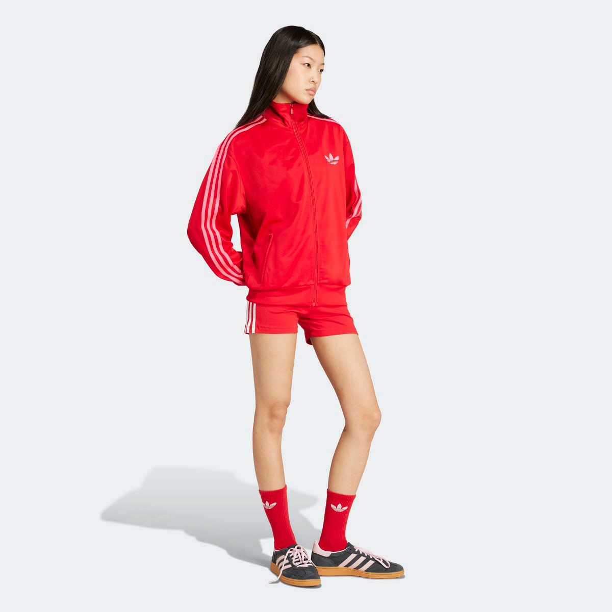 Sweatshirt de Mulher Adicolor Classic Firebird Loose Originals Vermelho-4