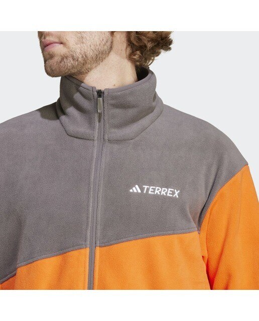 Casaco de Trekking de Homem Terrex Multi Fleece Laranja / Cinzento-3