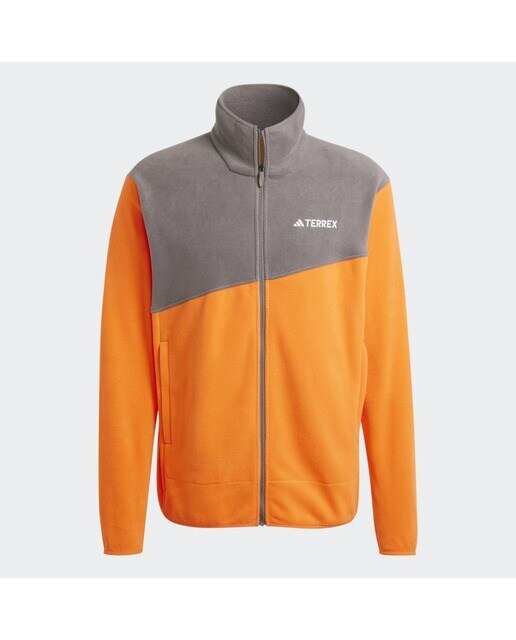 Casaco de Trekking de Homem Terrex Multi Fleece Laranja / Cinzento-5
