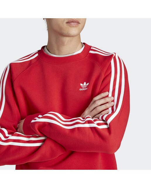 Sweatshirt Adicolor Classics 3 faixas Originals Vermelho-4