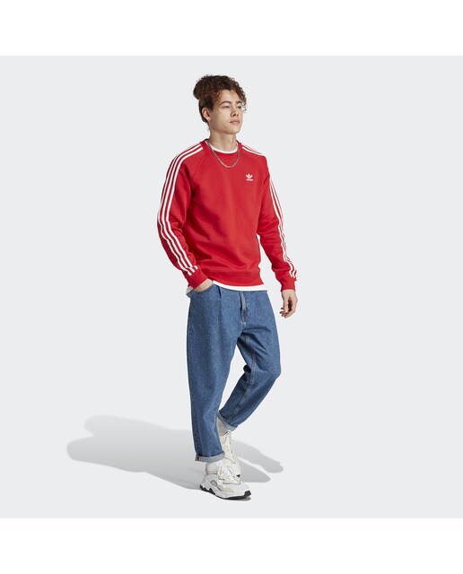 Sweatshirt Adicolor Classics 3 faixas Originals Vermelho-5