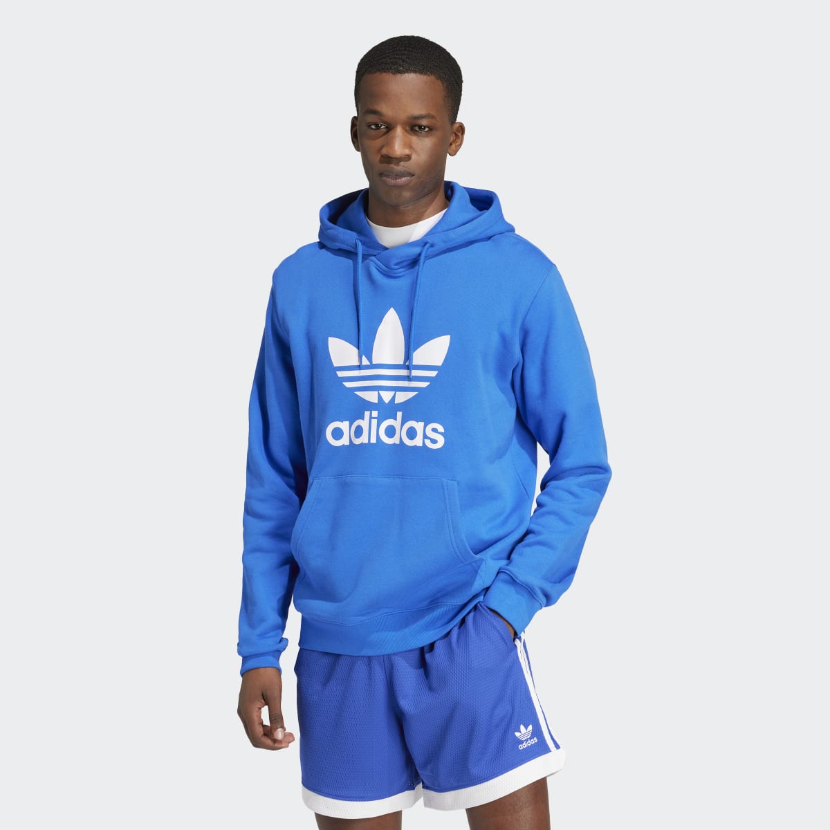 Sweatshirt de Homem com Capuz Adicolor Classics Trefoil Azul-1