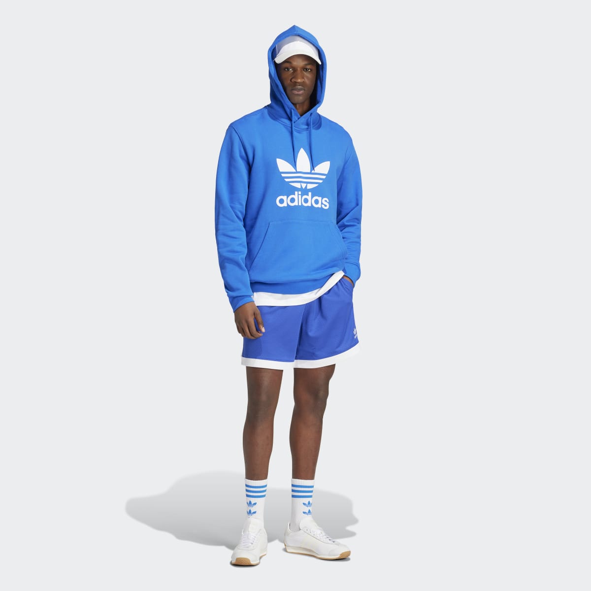 Sweatshirt de Homem com Capuz Adicolor Classics Trefoil Azul-5