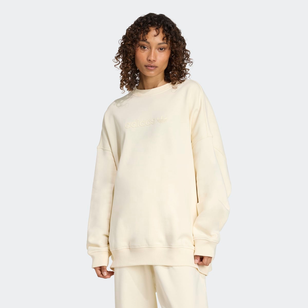 Sweatshirt de Mulher Essentials Linear Oversized Originals Branco-1