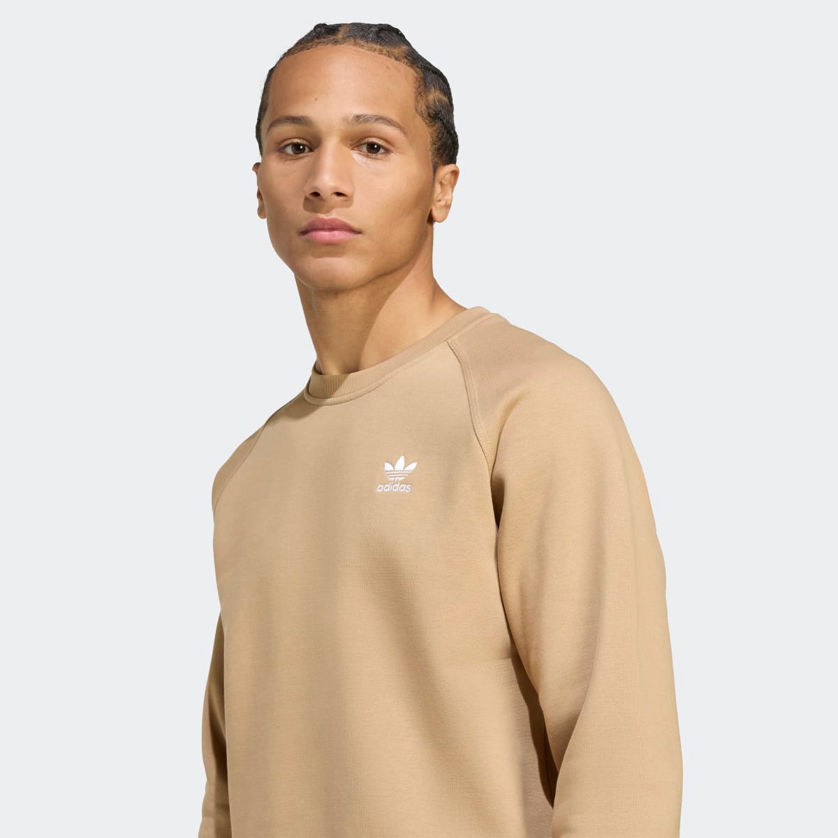 Sweatshirt de Homem Trefoil Essentials Originals Castanho-4