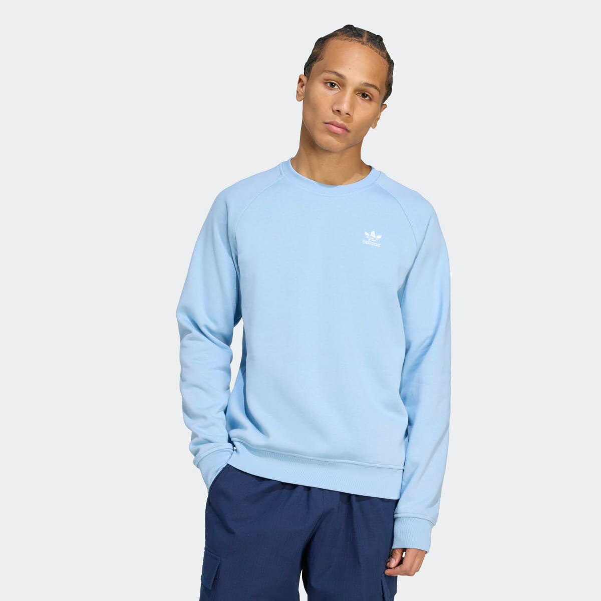 Sweatshirt Trefoil Essentials Originals Azul-1