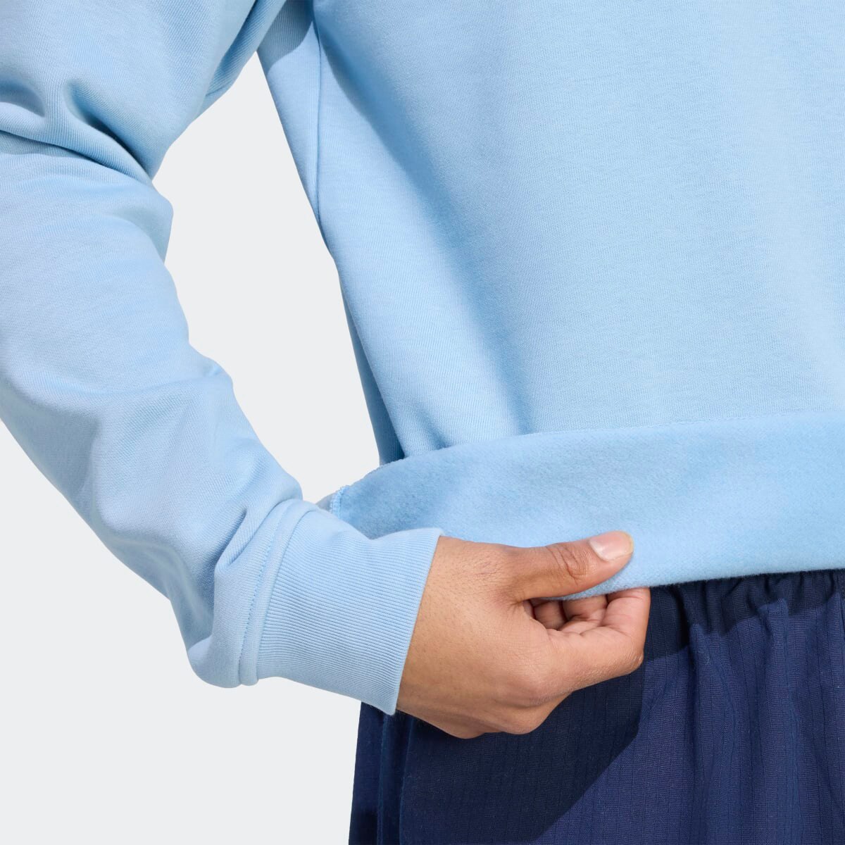 Sweatshirt Trefoil Essentials Originals Azul-3