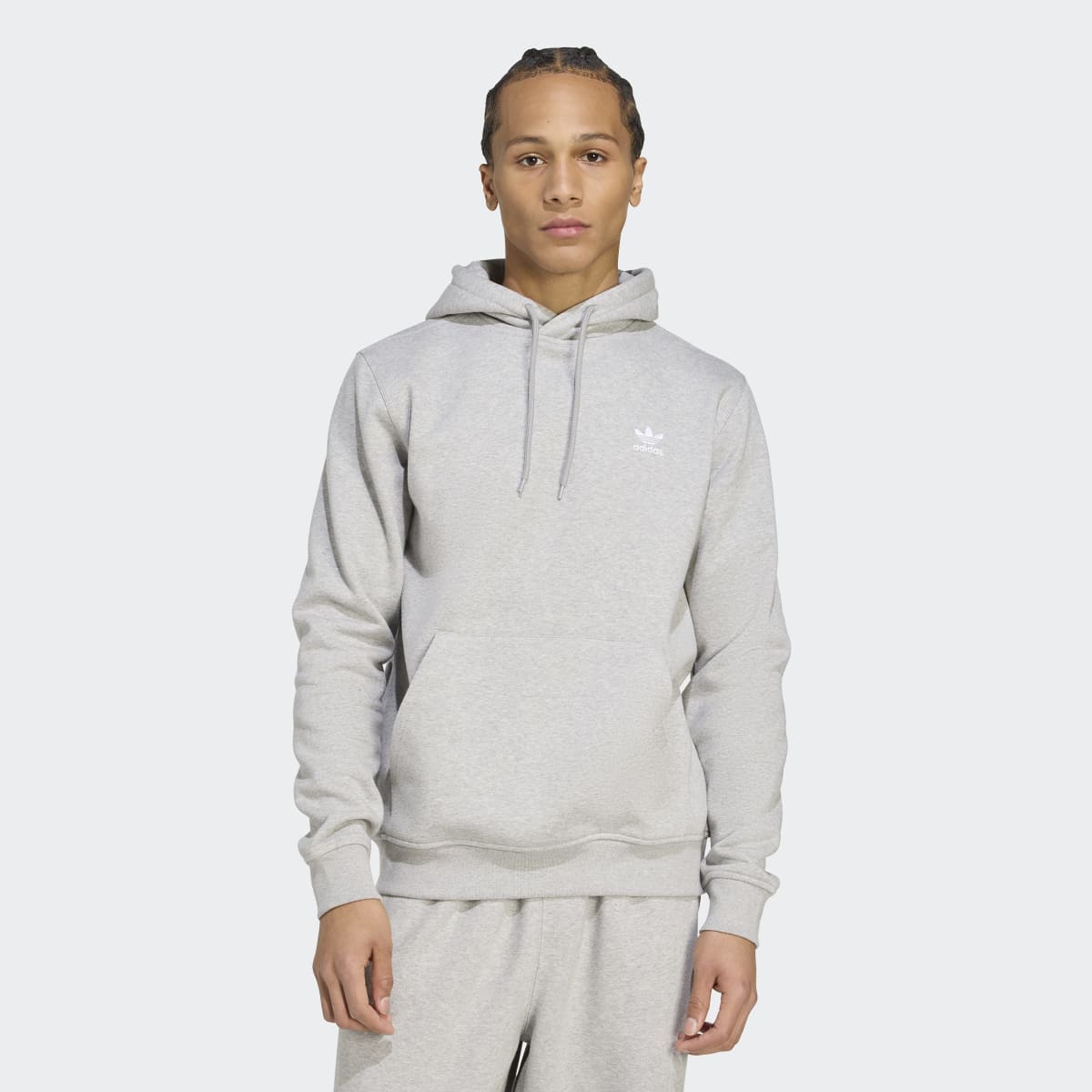 Sweatshirt de Homem Trefoil Essentials Originals Cinzento-1