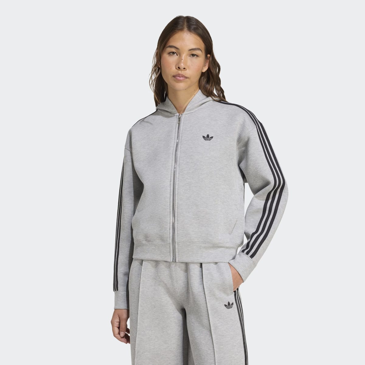 Imagem 0 de Sweatshirt de Mulher Adicolor 3-Stripes Spacer Full-Zip Originals