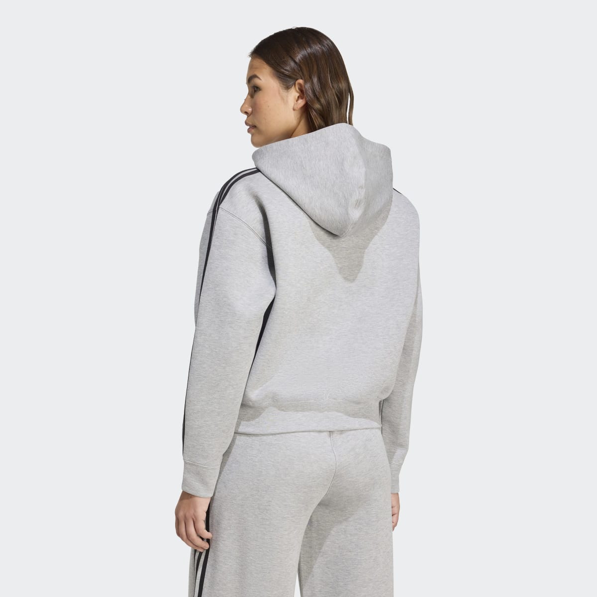 Sweatshirt de Mulher Adicolor 3-Stripes Spacer Full-Zip Originals Cinzento-2