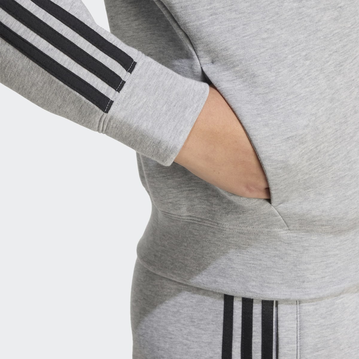 Sweatshirt de Mulher Adicolor 3-Stripes Spacer Full-Zip Originals Cinzento-3
