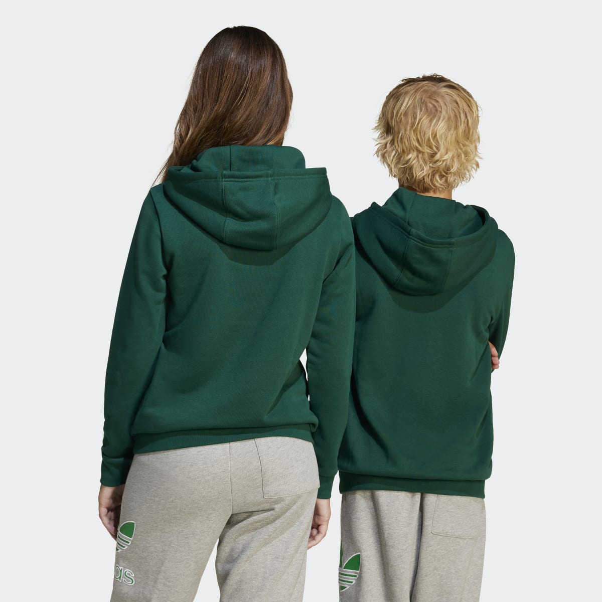 Sweatshirt de Criança com Capuz Trefoil Verde-2