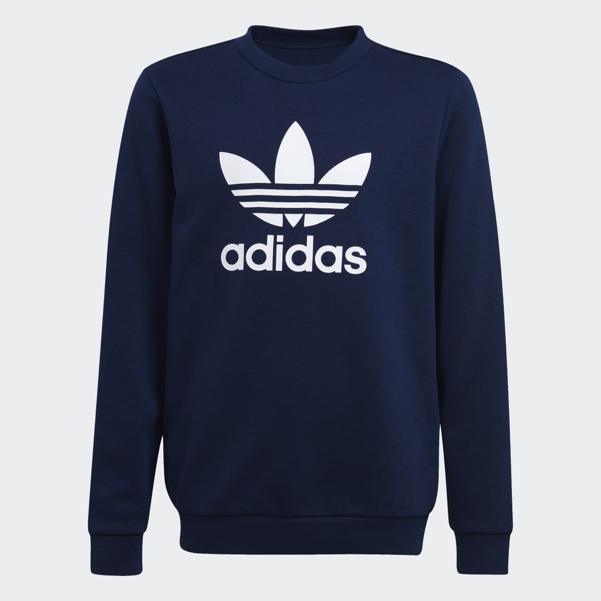Sweatshirt de Criança com Gola Redonda Trefoil Azul-6