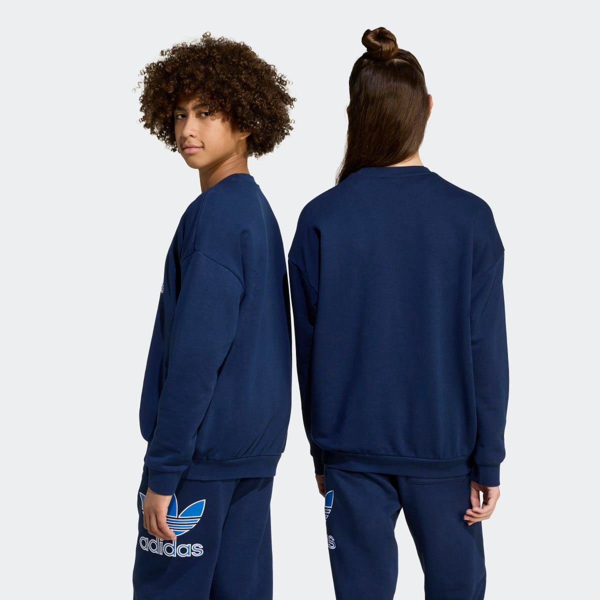 Sweatshirt de criança Trefoil adidas Originals Azul-marinho-2