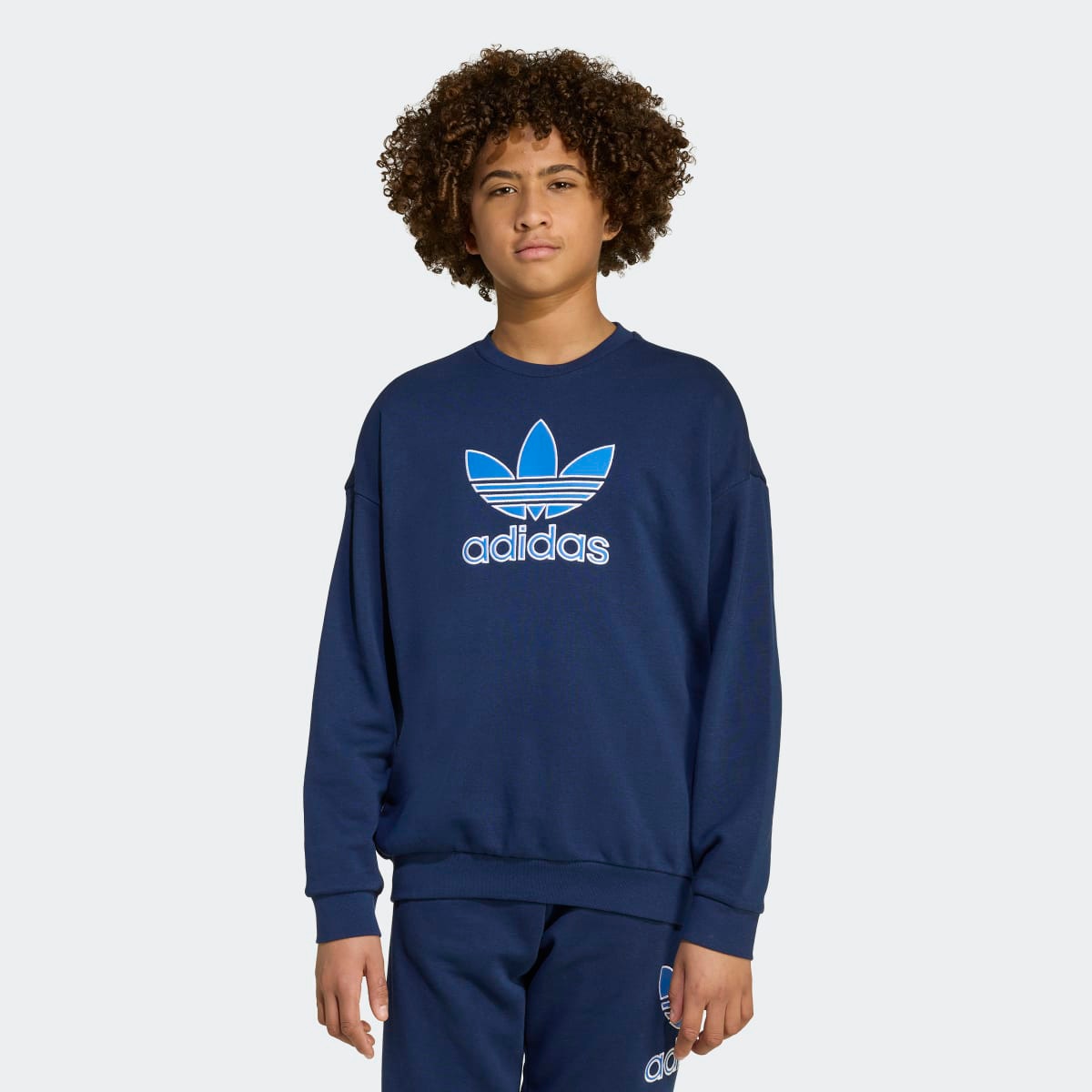 Sweatshirt de criança Trefoil adidas Originals Azul-marinho-3