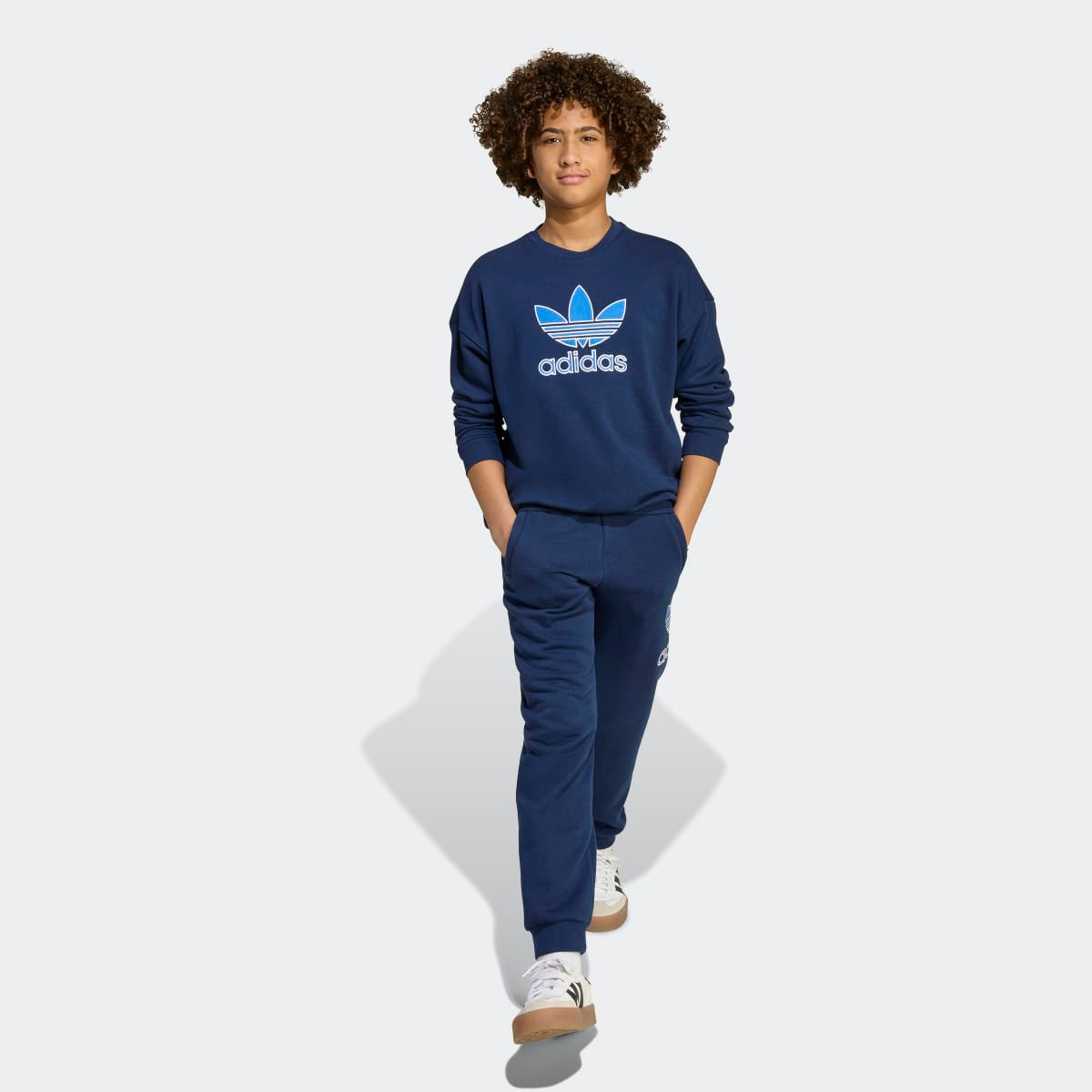Sweatshirt de criança Trefoil adidas Originals Azul-marinho-5