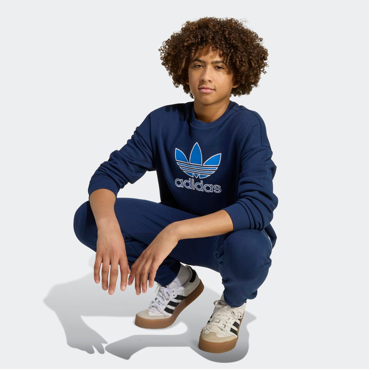 Sweatshirt de criança Trefoil adidas Originals Azul-marinho-7
