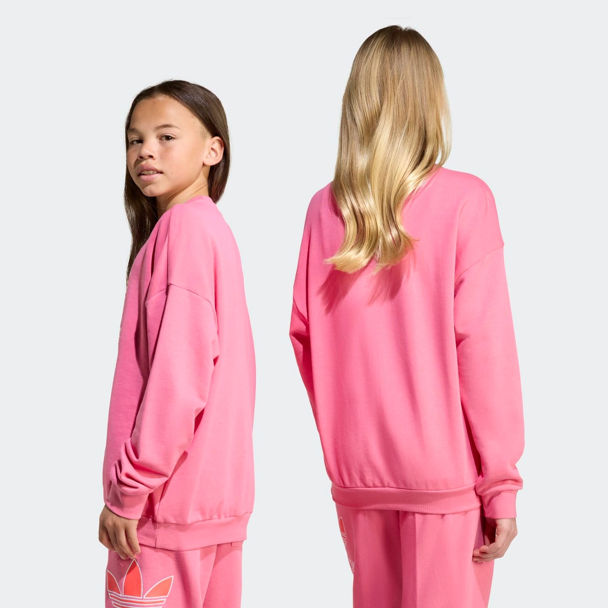 Sweatshirt de criança Trefoil adidas Originals Rosa-2
