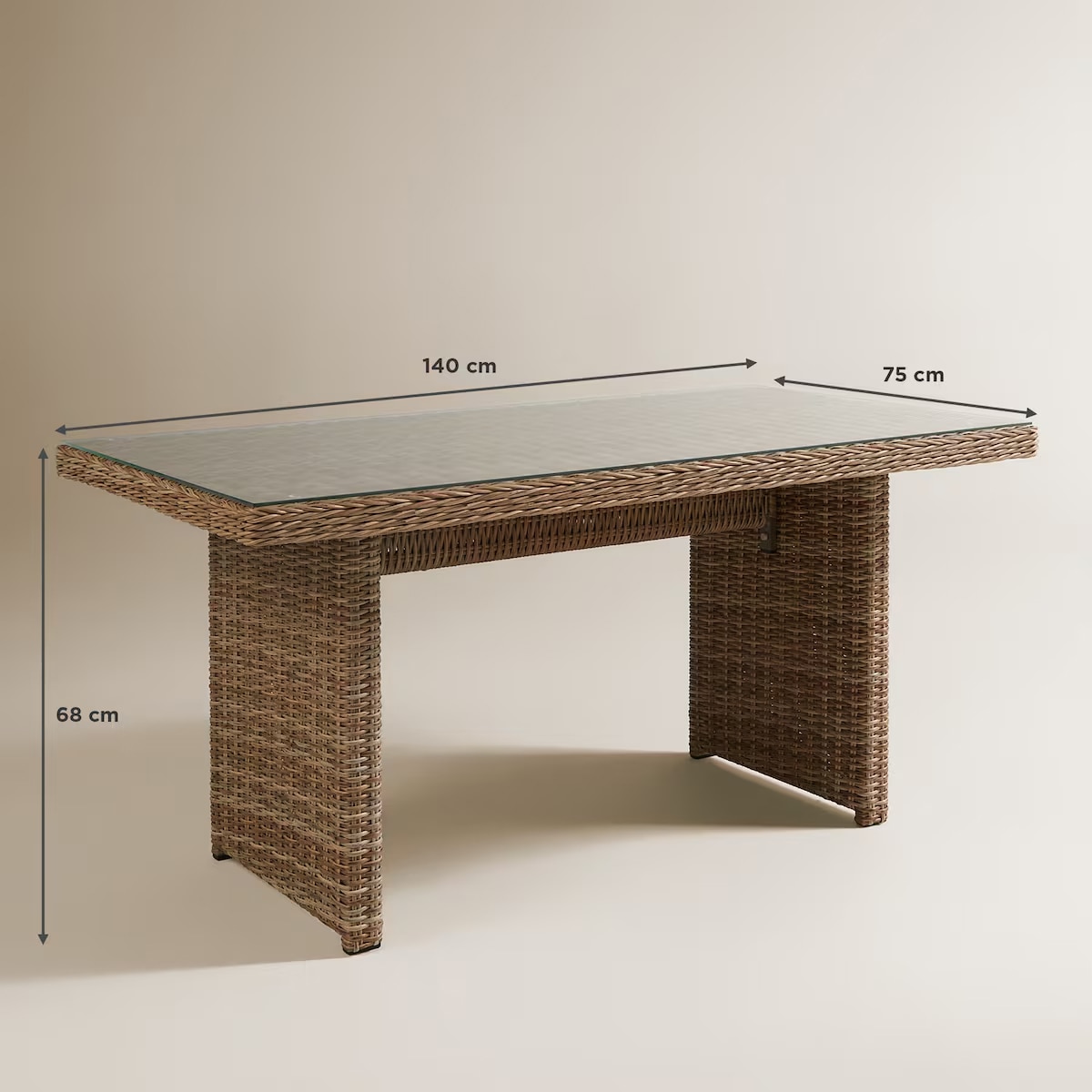 Mesa de Centro de Jardim Alta Le Mans Champanhe-7
