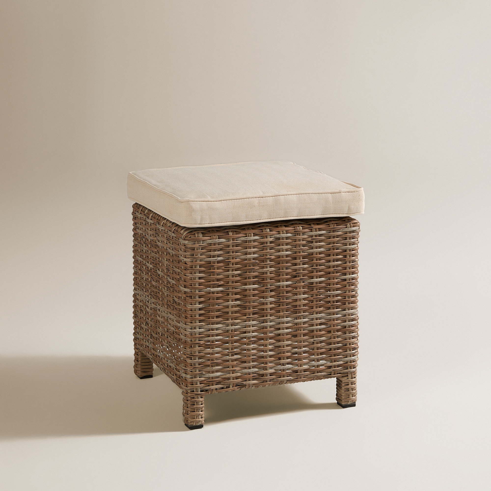 Conjunto de 2 pufes de jardim Le Mans Champanhe-3