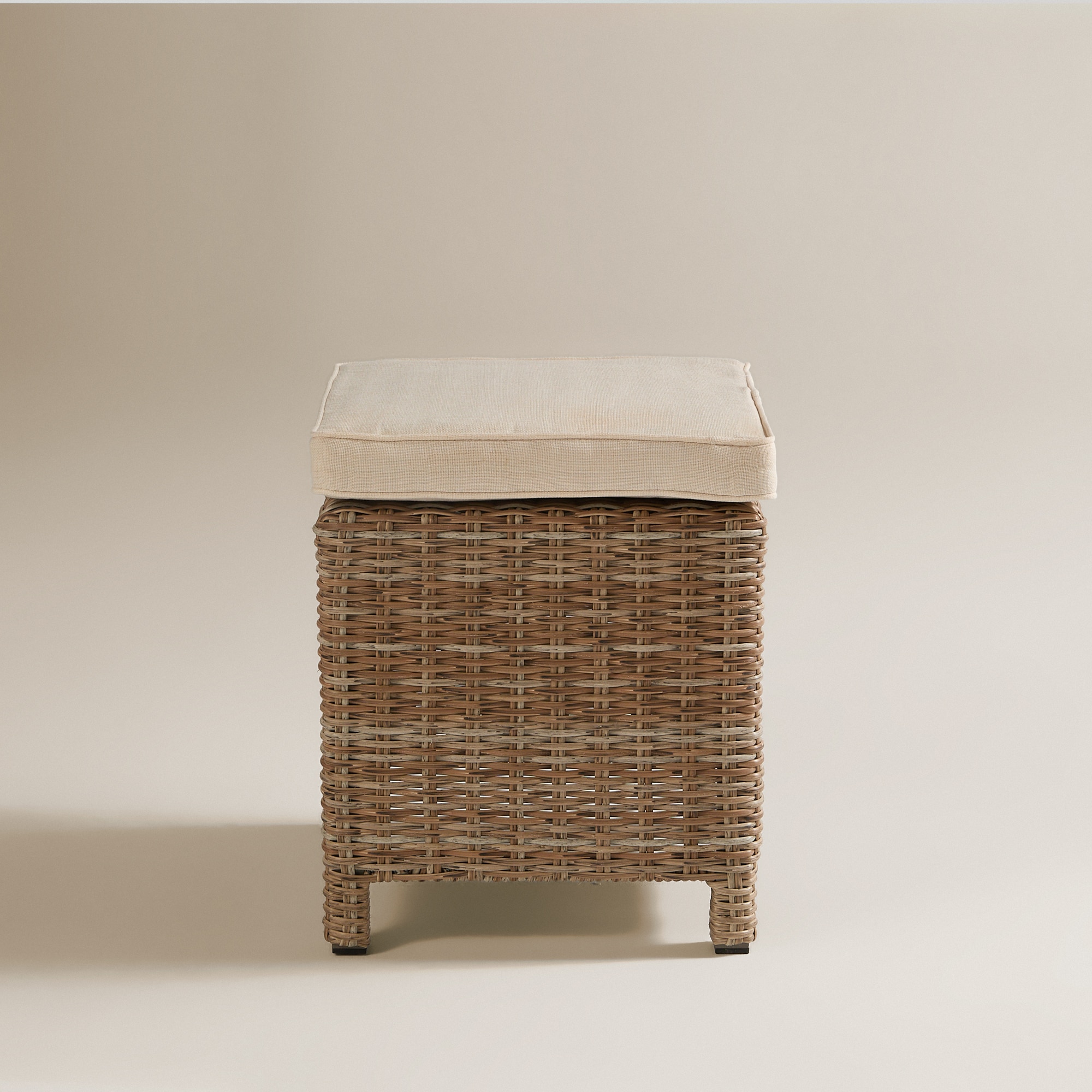 Conjunto de 2 pufes de jardim Le Mans Champanhe-4