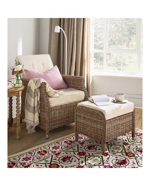 Poltrona de jardim reclinável com repouso para os pés Le Mans El Corte Inglés Champanhe-7