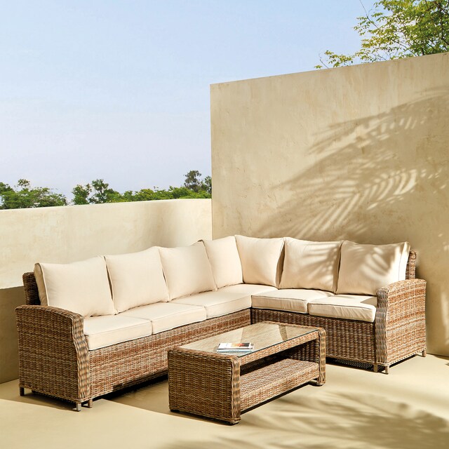 Imagem 0 de Sofá de Canto de Jardim de Sentido Duplo com 6 Lugares Le Mans El Corte Inglés