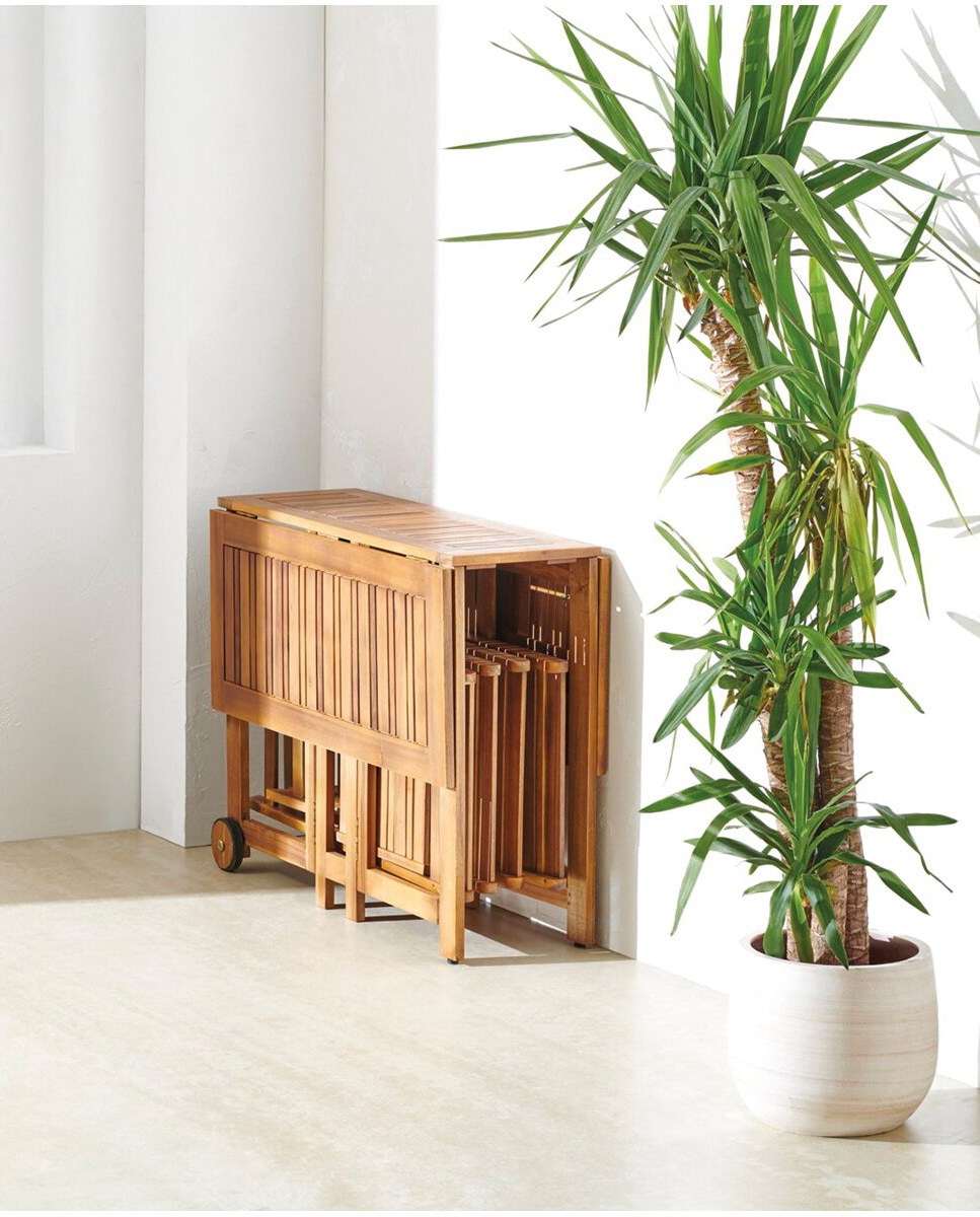 Conjunto de balcón plegable Pompeya Basics El Corte Inglés Madera-3