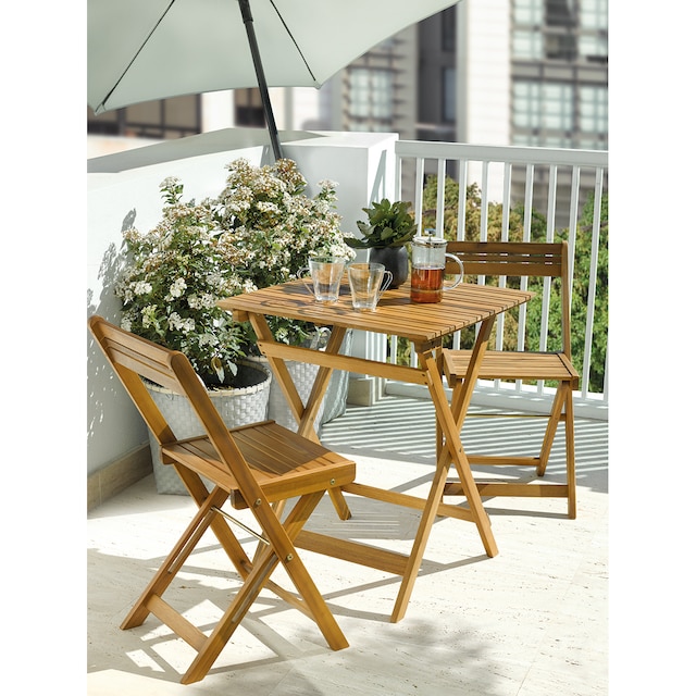 Imagen 0 de Conjunto de balcón plegable de madera de acacia Túnez Basics El Corte Inglés