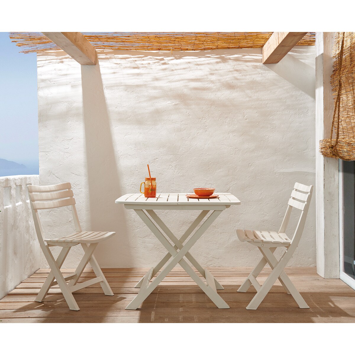 Mesa de balcón plegable Tevere Progarden Blanco-2