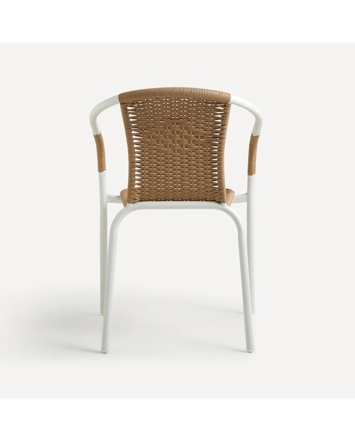 Sillón de balcón con estructura antracita Timor Basics El Corte Inglés Blanco / Natural-4