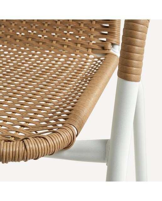 Sillón de balcón con estructura antracita Timor Basics El Corte Inglés Blanco / Natural-5