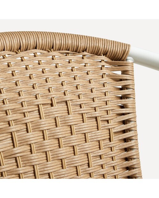 Sillón de balcón con estructura antracita Timor Basics El Corte Inglés Blanco / Natural-6