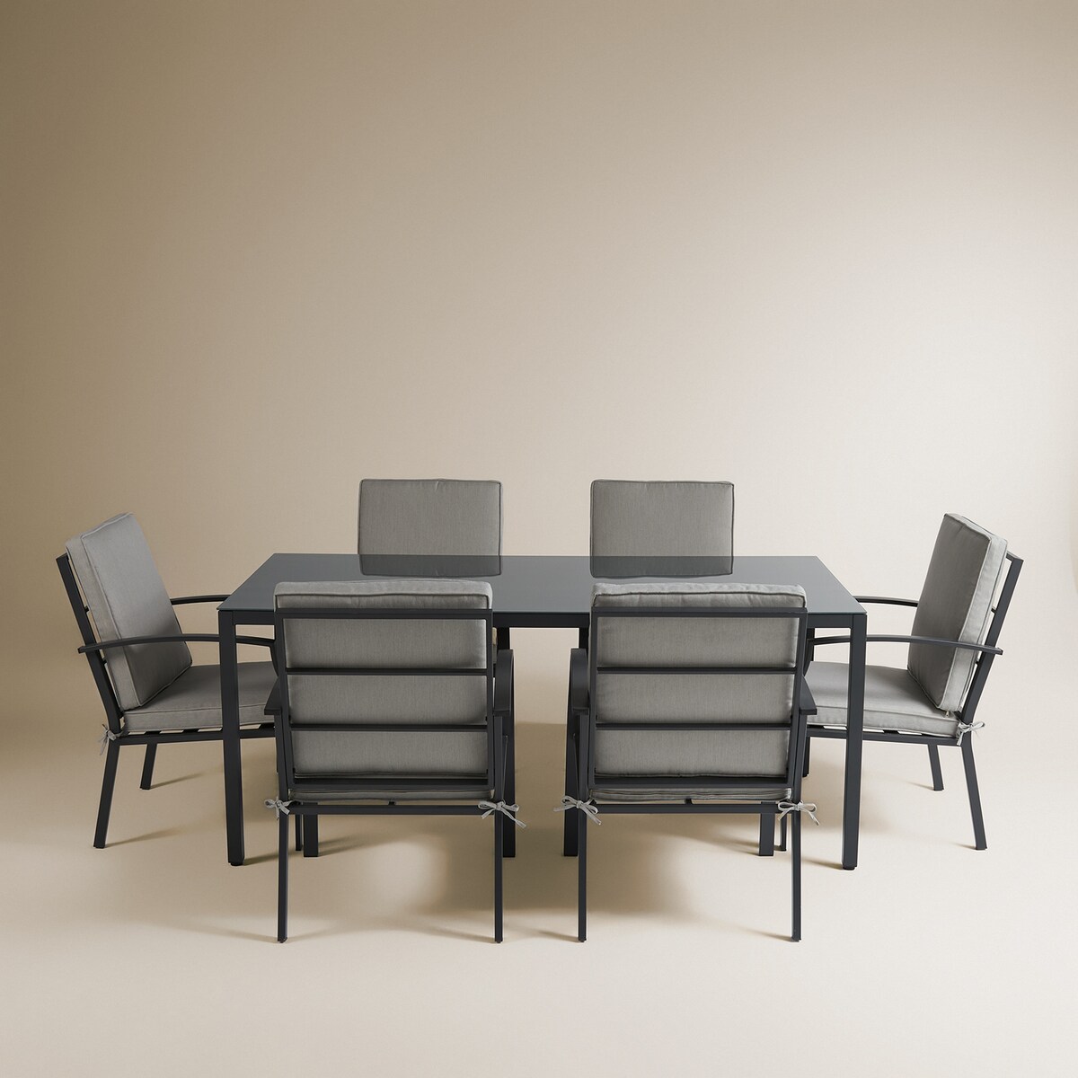 Conjunto de comedor de jardín Sicilia Basics El Corte Inglés Antracita-2