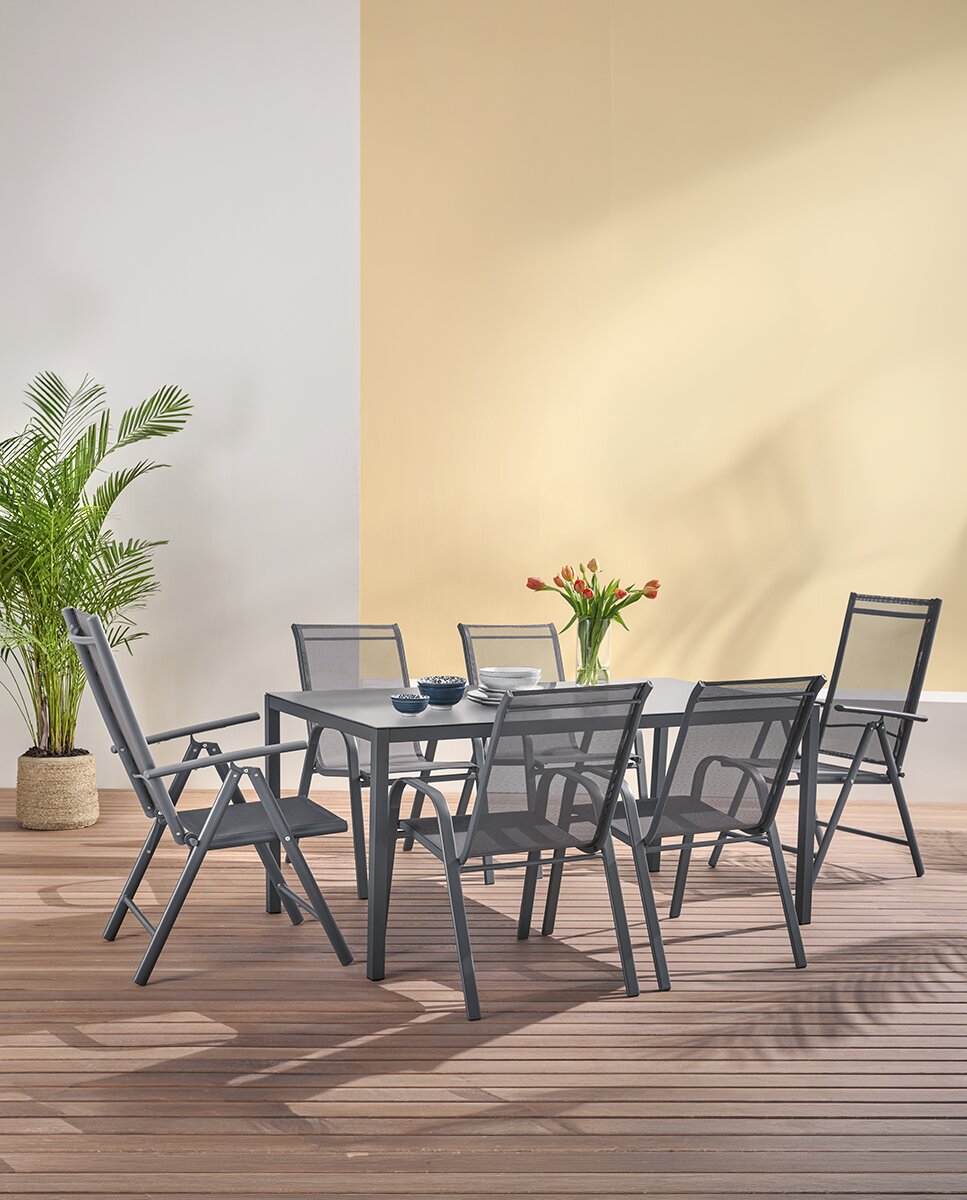 Imagen 0 de Conjunto de comedor de jardín Agadir gris