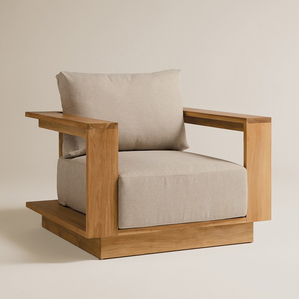 Imagen 0 de Sillón de jardín de madera de teca Formentor El Corte Inglés Natural
