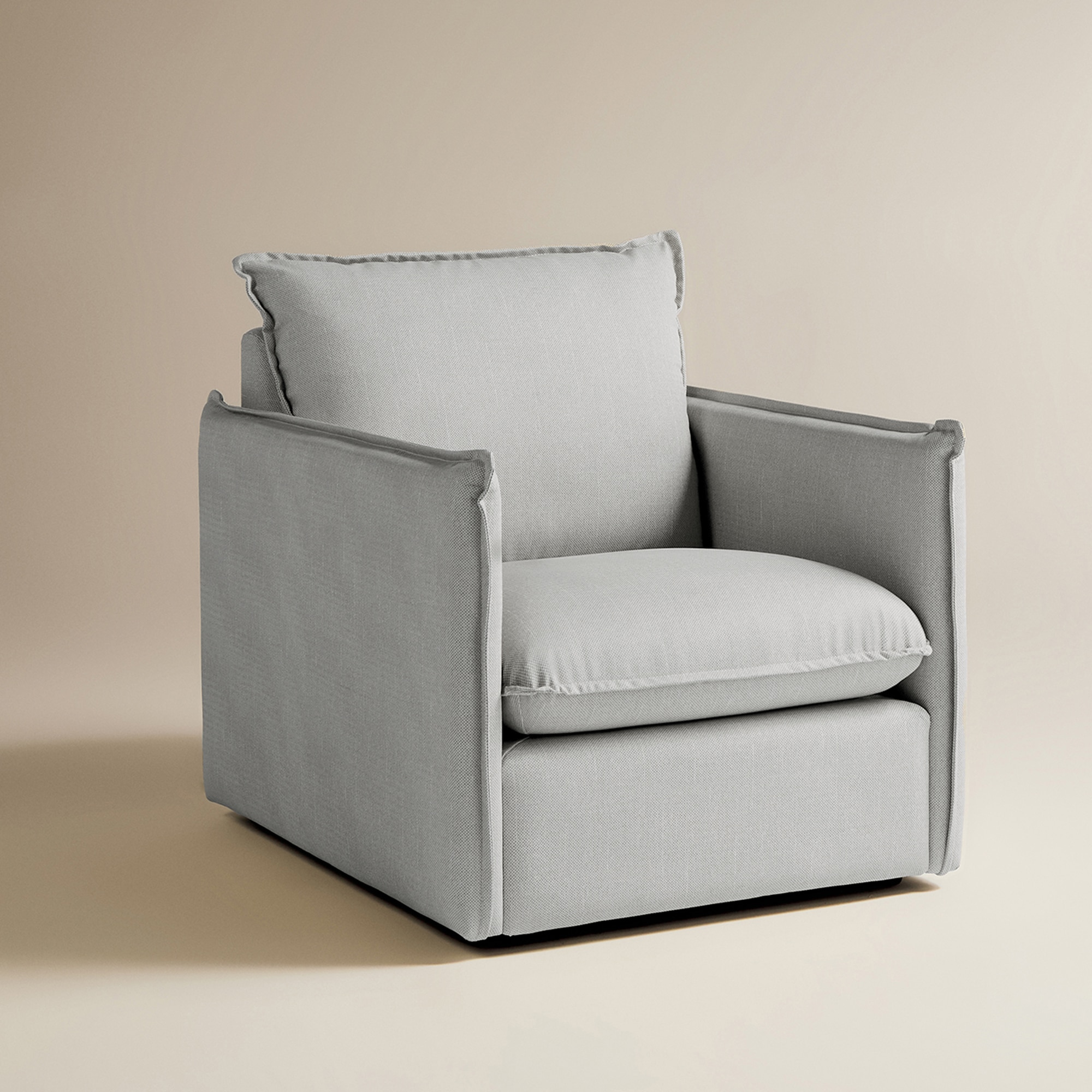 Sillón de jardín con tejido impermeable Oasis - Gris 78 cm Gris-1
