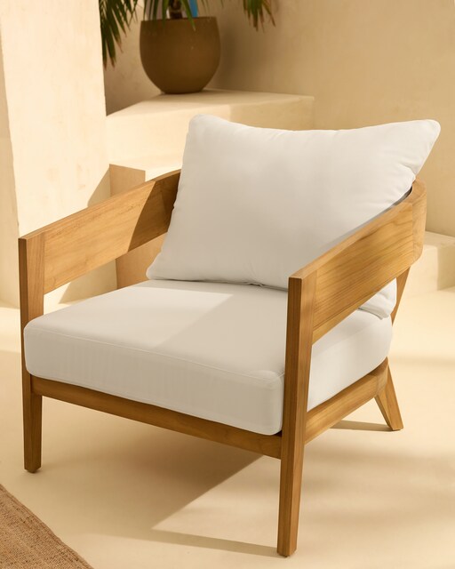 Sillón de jardín de madera de teca Comporta