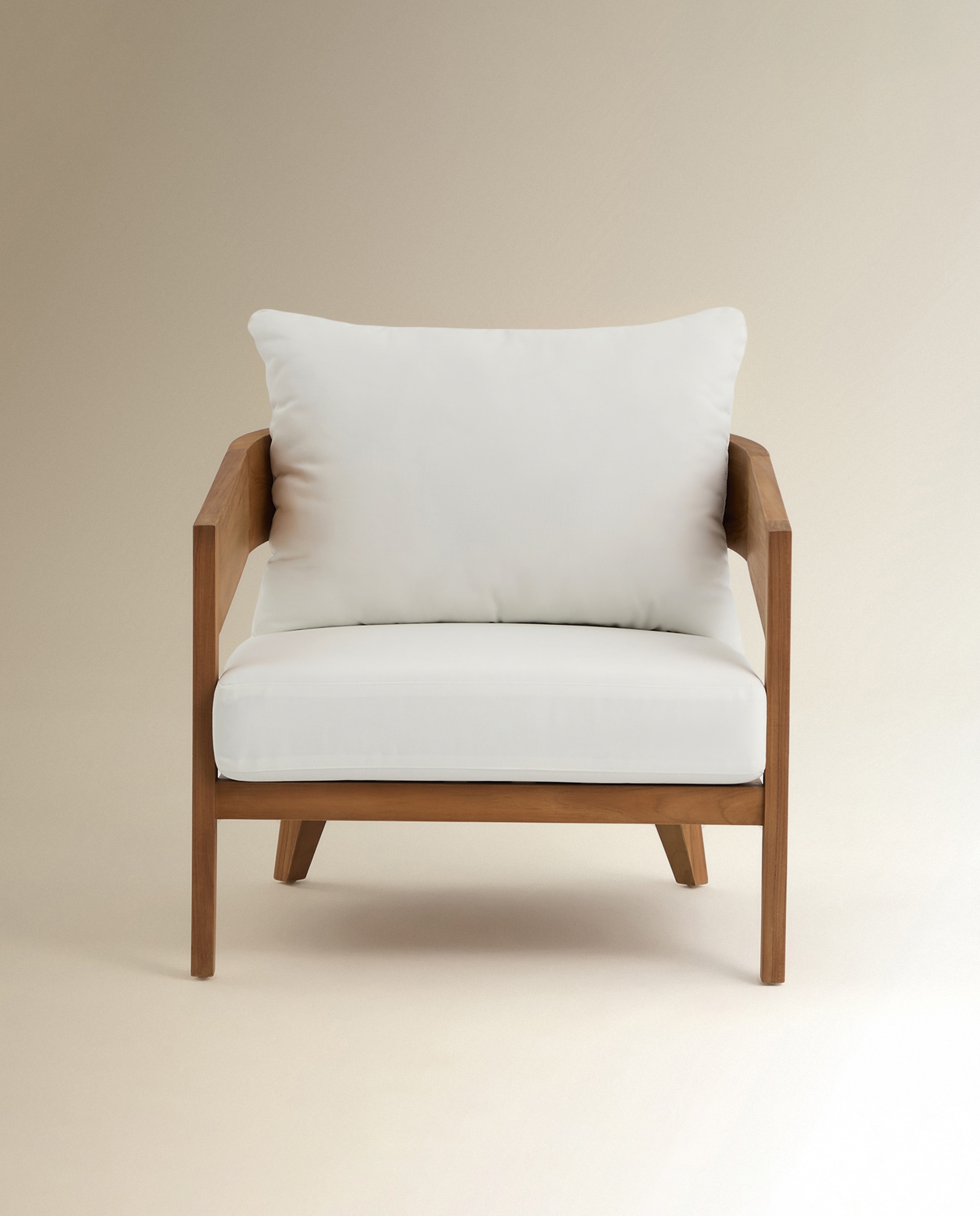 Cadeira de Jardim de Madeira de Teca Comporta Branco-3